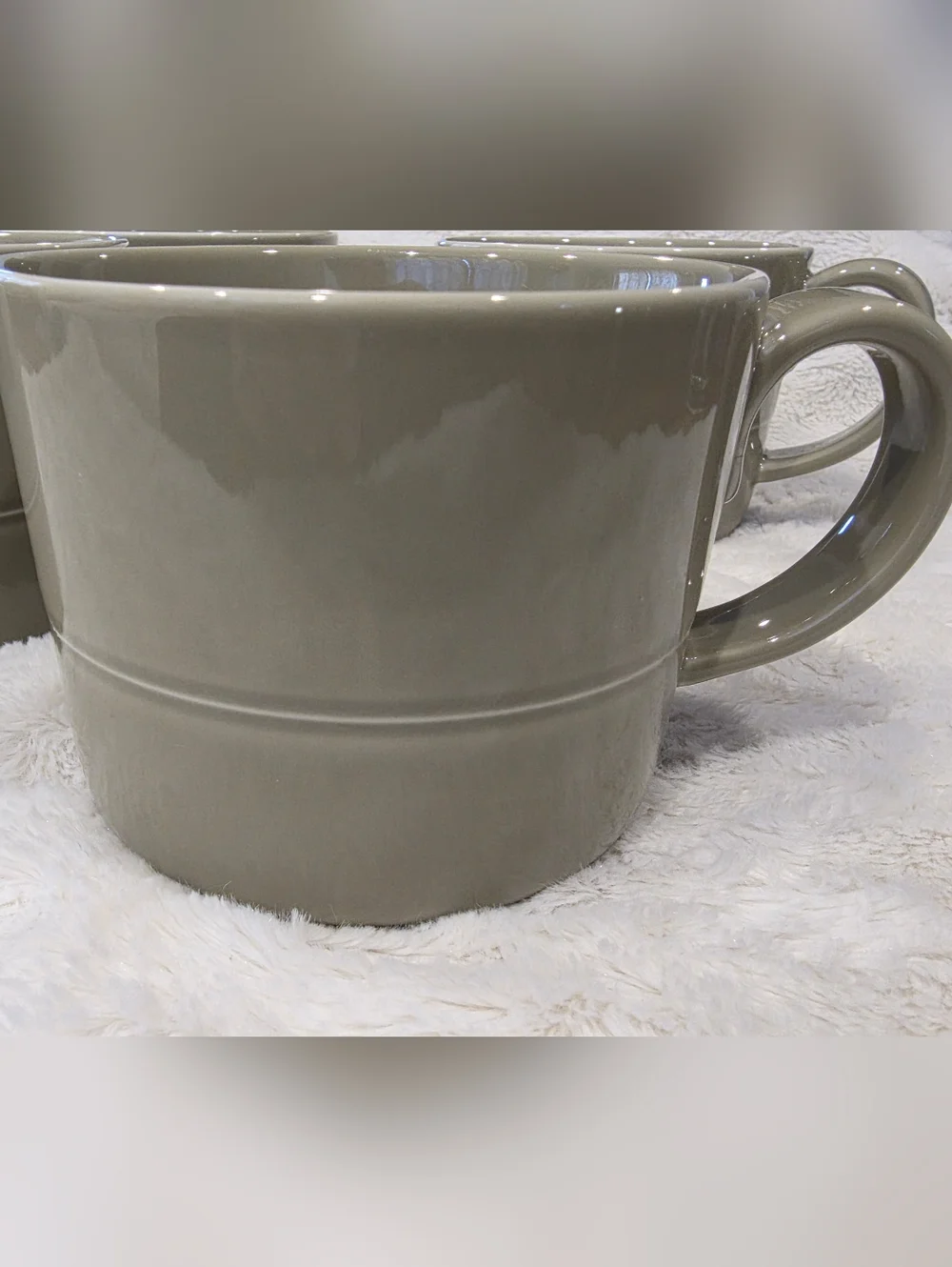 Crate & Barrel Aaron Probyn Hue Coffee Mugs Beige/Brown 12oz. Set of 4